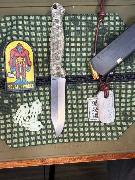 Shank Ape knife with a 4-inch MagnaCut steel blade, Micarta handle, designed for hunting, self-defense, and everyday carry