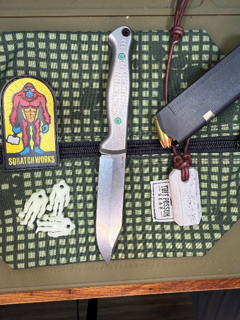Shank Ape knife with a 4-inch MagnaCut steel blade, titanium handle, designed for hunting, self-defense, and everyday carry.