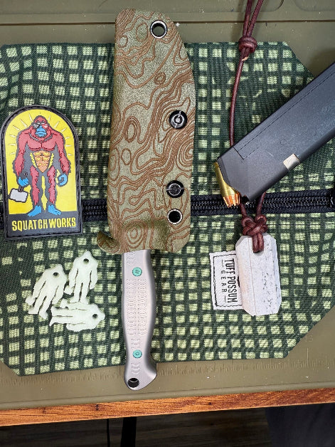Shank Ape knife with a 4-inch MagnaCut steel blade, titanium handle, designed for hunting, self-defense, and everyday carry.