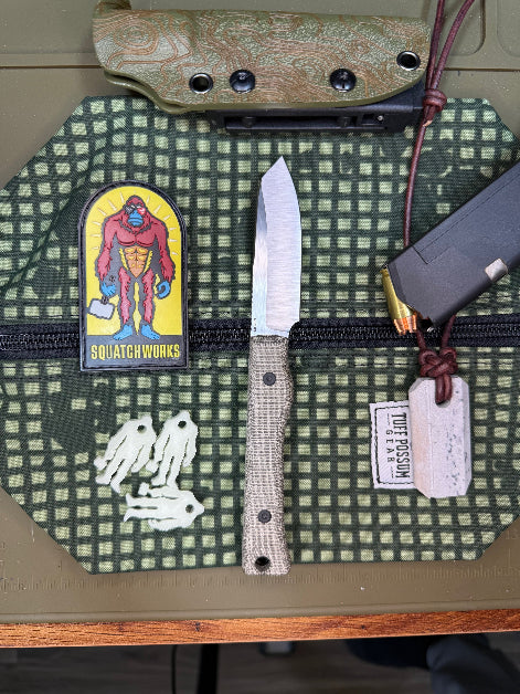 Snake Tooth 3-inch 14C28N fixed blade knife, compact and elegant, perfect for EDC and showing off your style.