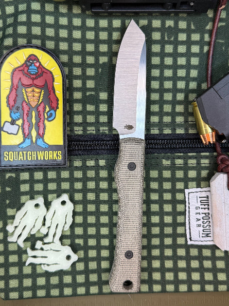 Snake Tooth 3-inch 14C28N fixed blade knife, compact and elegant, perfect for EDC and showing off your style.