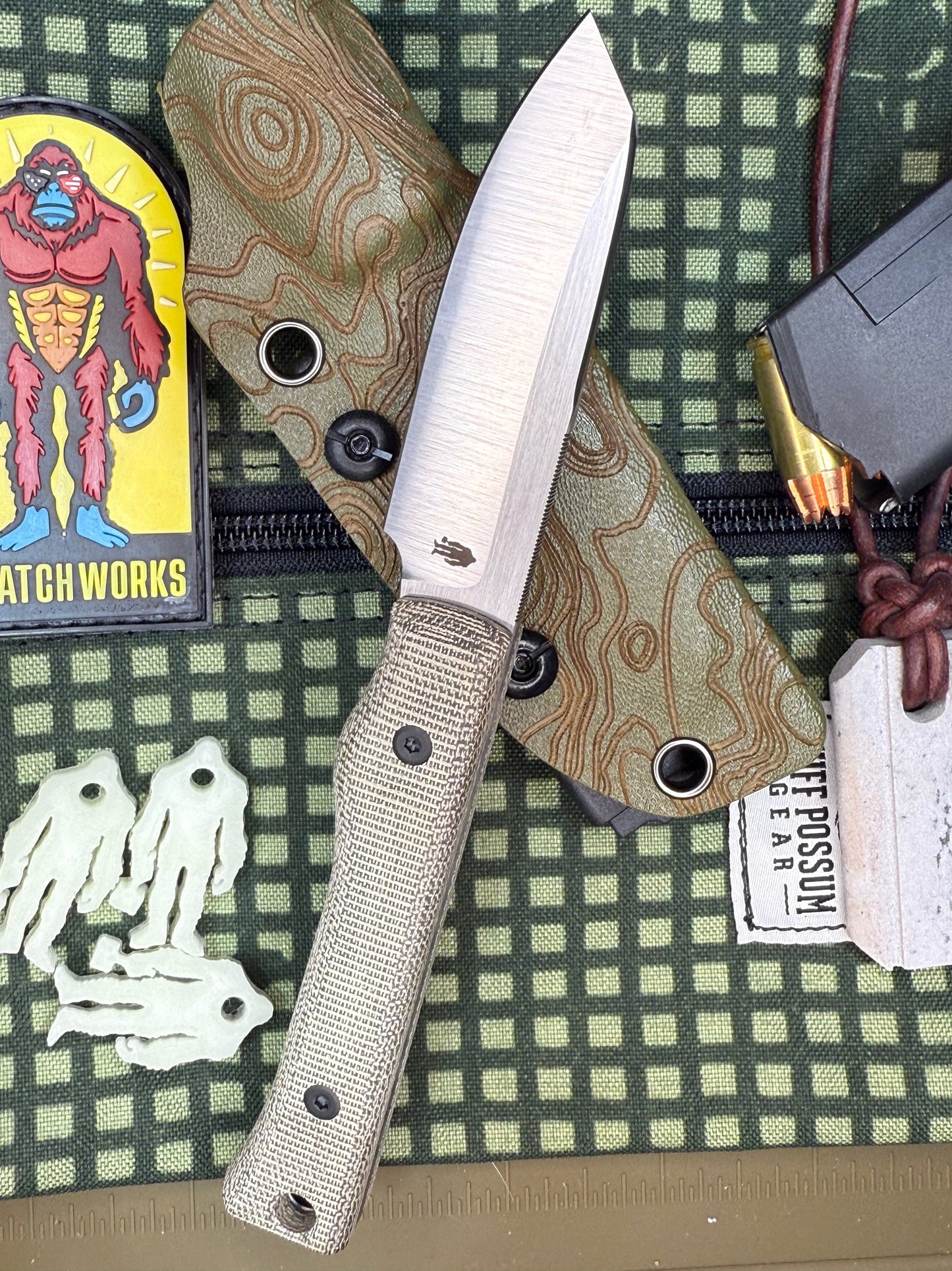 Snake Tooth 3-inch 14C28N fixed blade knife, compact and elegant, perfect for EDC and showing off your style.