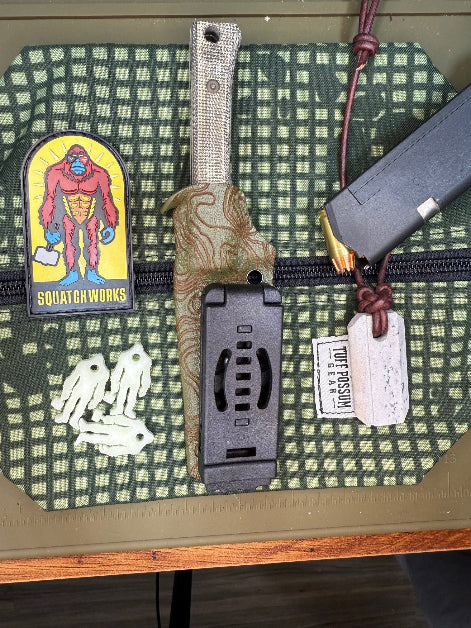 Snake Tooth 3-inch MagnaCut fixed blade knife, Micarta handle, compact and elegant, perfect for EDC and showing off your style.