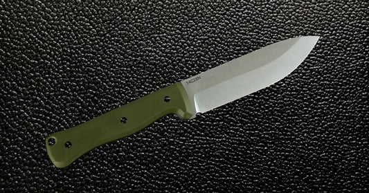 "6-inch bushcraft knife featuring 14C28N steel with cryogenic treatment, designed for durability and precision in outdoor adventures